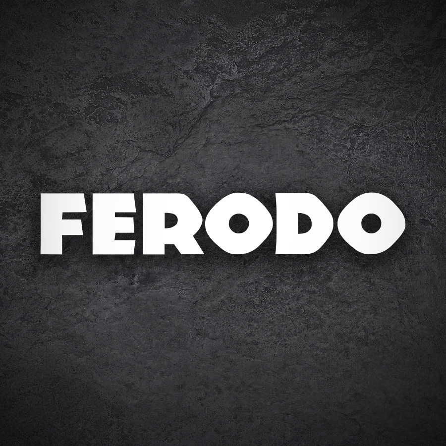 Car & Motorbike Stickers: Ferodo Brakes Logo in Modern Typography