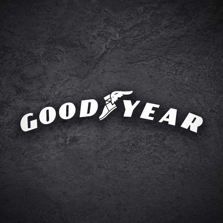 Car & Motorbike Stickers: Curved Goodyear Logo