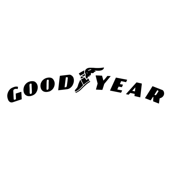 Car & Motorbike Stickers: Curved Goodyear Logo