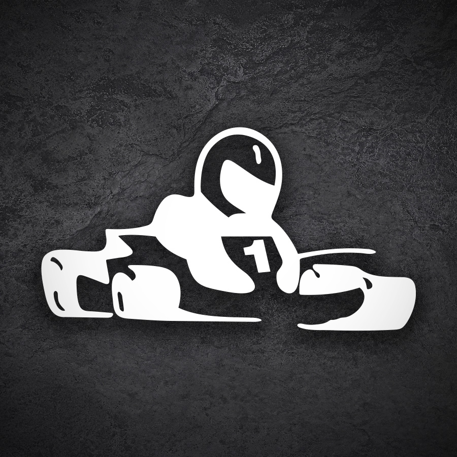 Car & Motorbike Stickers: Karting Racer Number 1