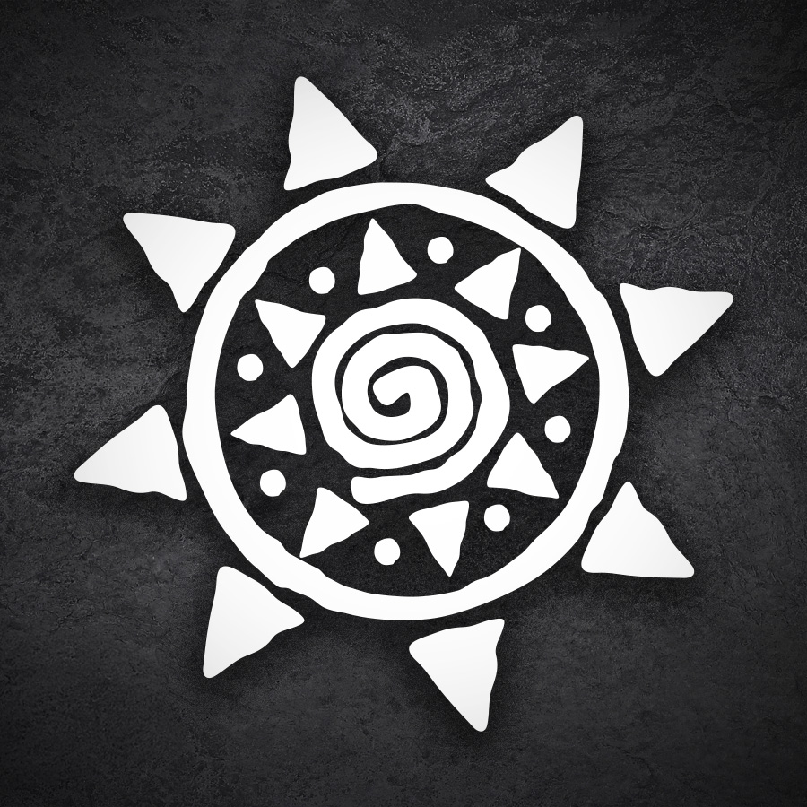 Car & Motorbike Stickers: Tribal Sun and Spiral