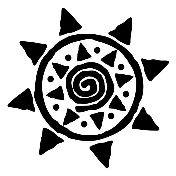 Car & Motorbike Stickers: Tribal Sun and Spiral