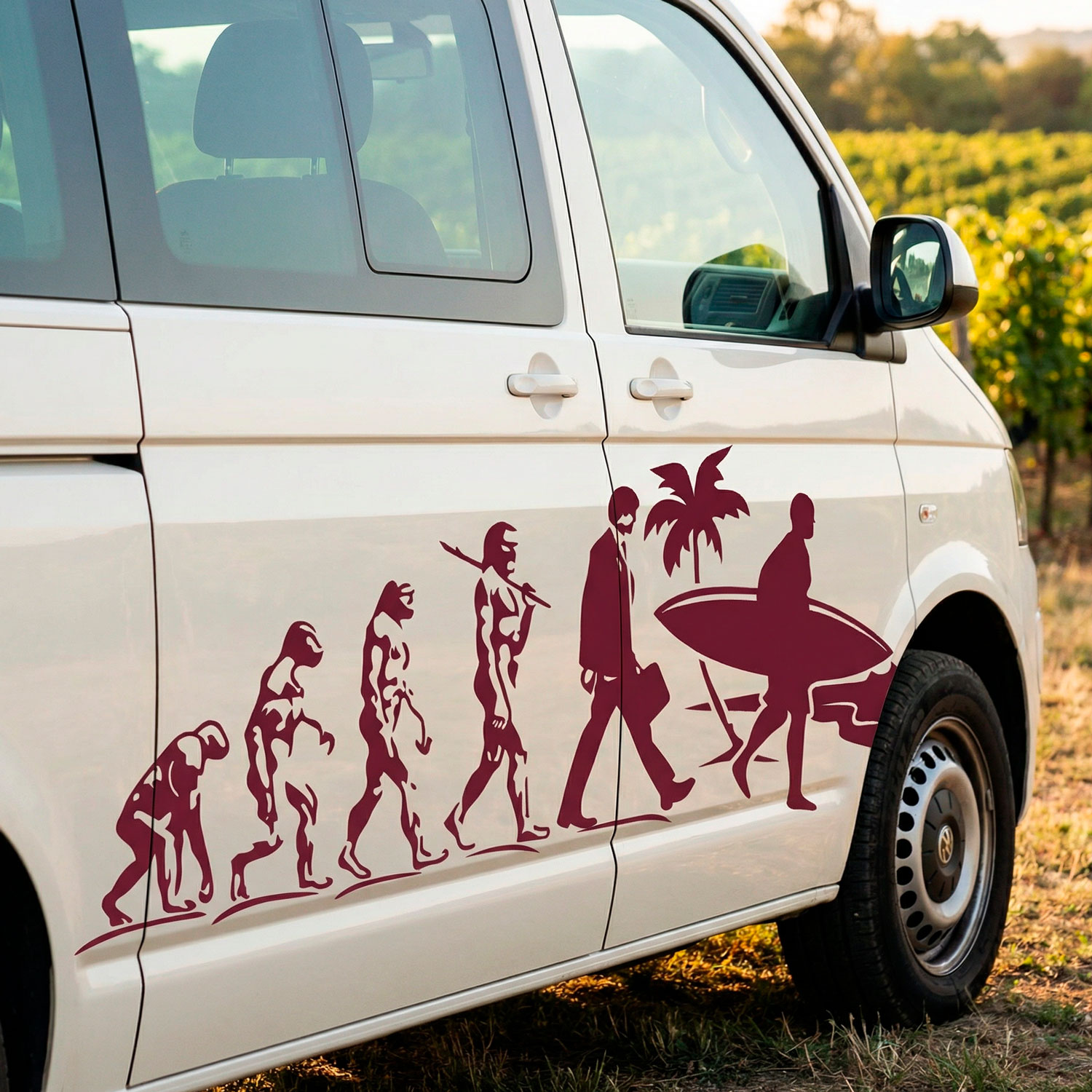 Camper van decals: Beach Surfer Evolution