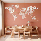 Wall Stickers: Typographic world map 11
