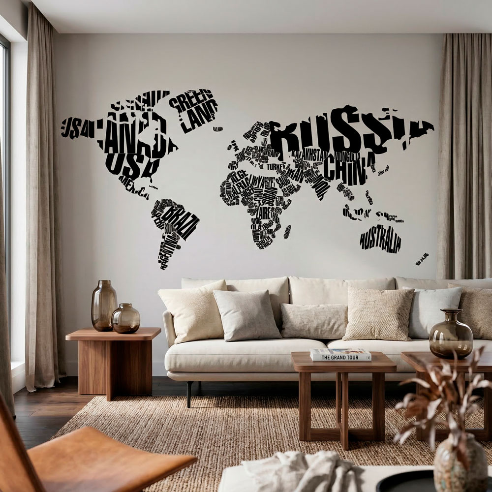 Wall Stickers: Typographic world map