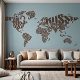 Wall Stickers: Typographic world map 7
