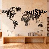 Wall Stickers: Typographic world map 8