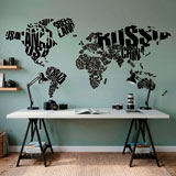 Wall Stickers: Typographic world map 9