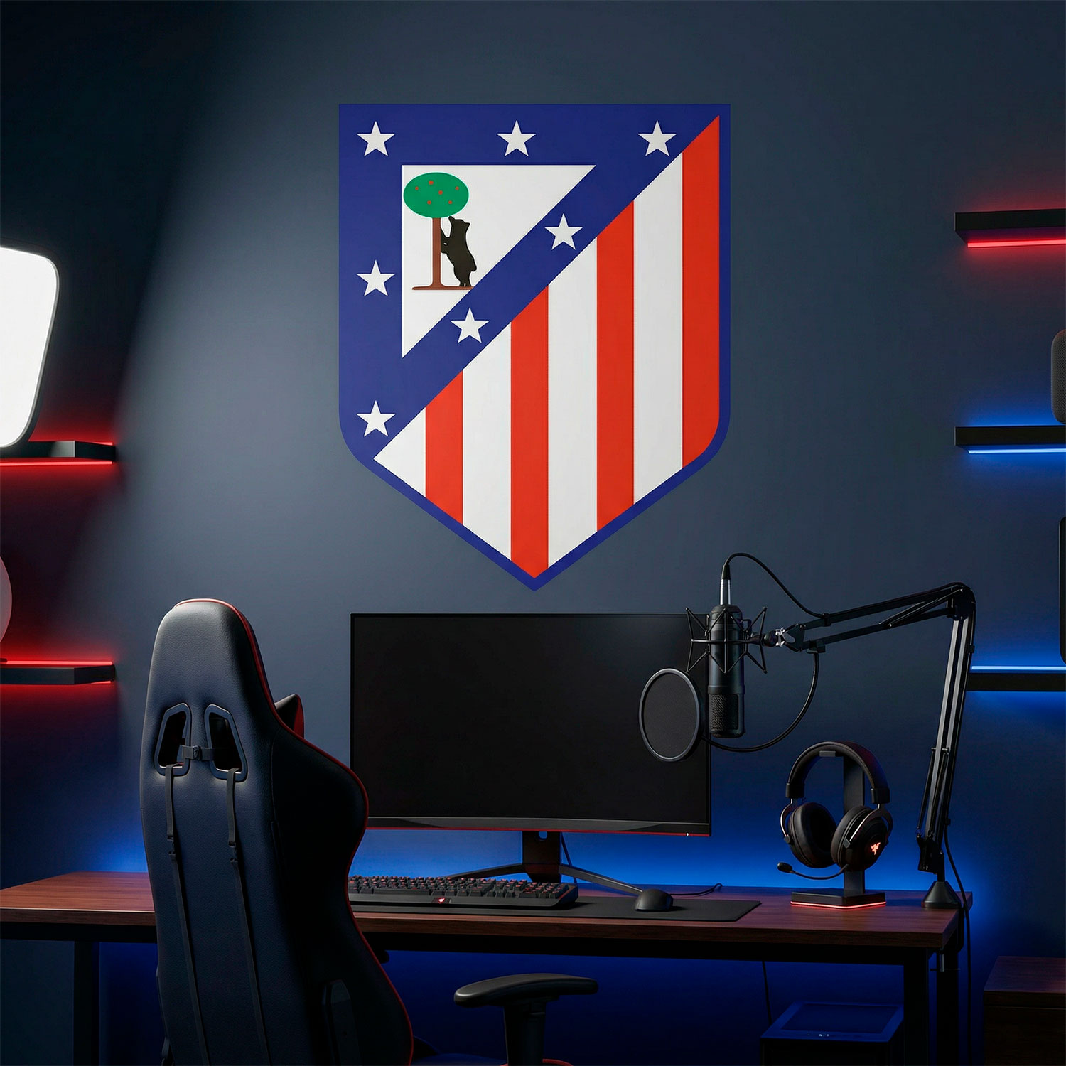 Wall Stickers: Atl&eacute;tico de Madrid shield color