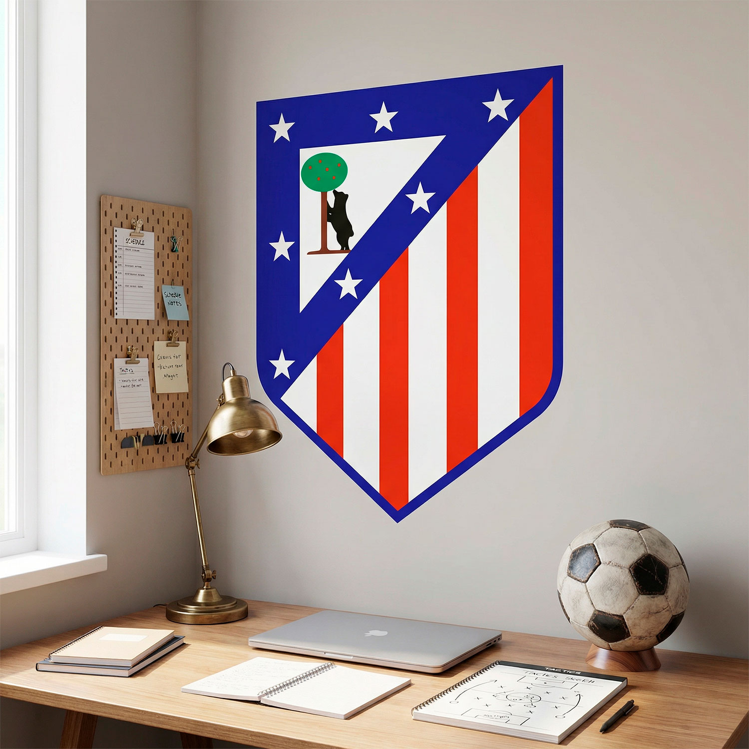 Wall Stickers: Atl&eacute;tico de Madrid shield color