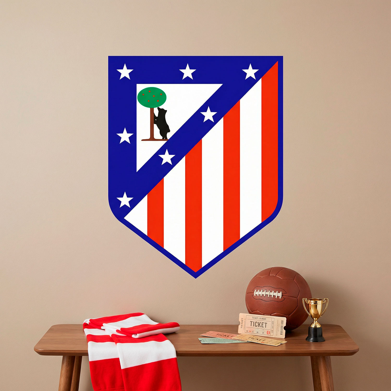 Wall Stickers: Atl&eacute;tico de Madrid shield color