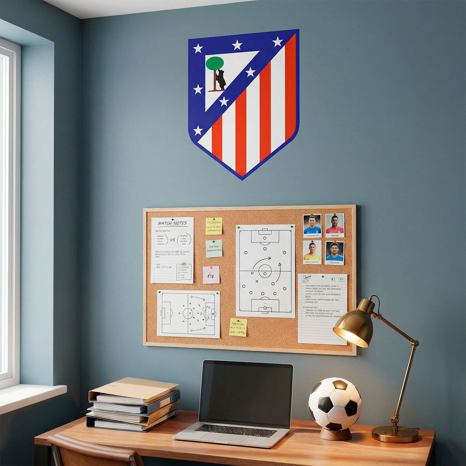 Wall Stickers: Atl&eacute;tico de Madrid shield color
