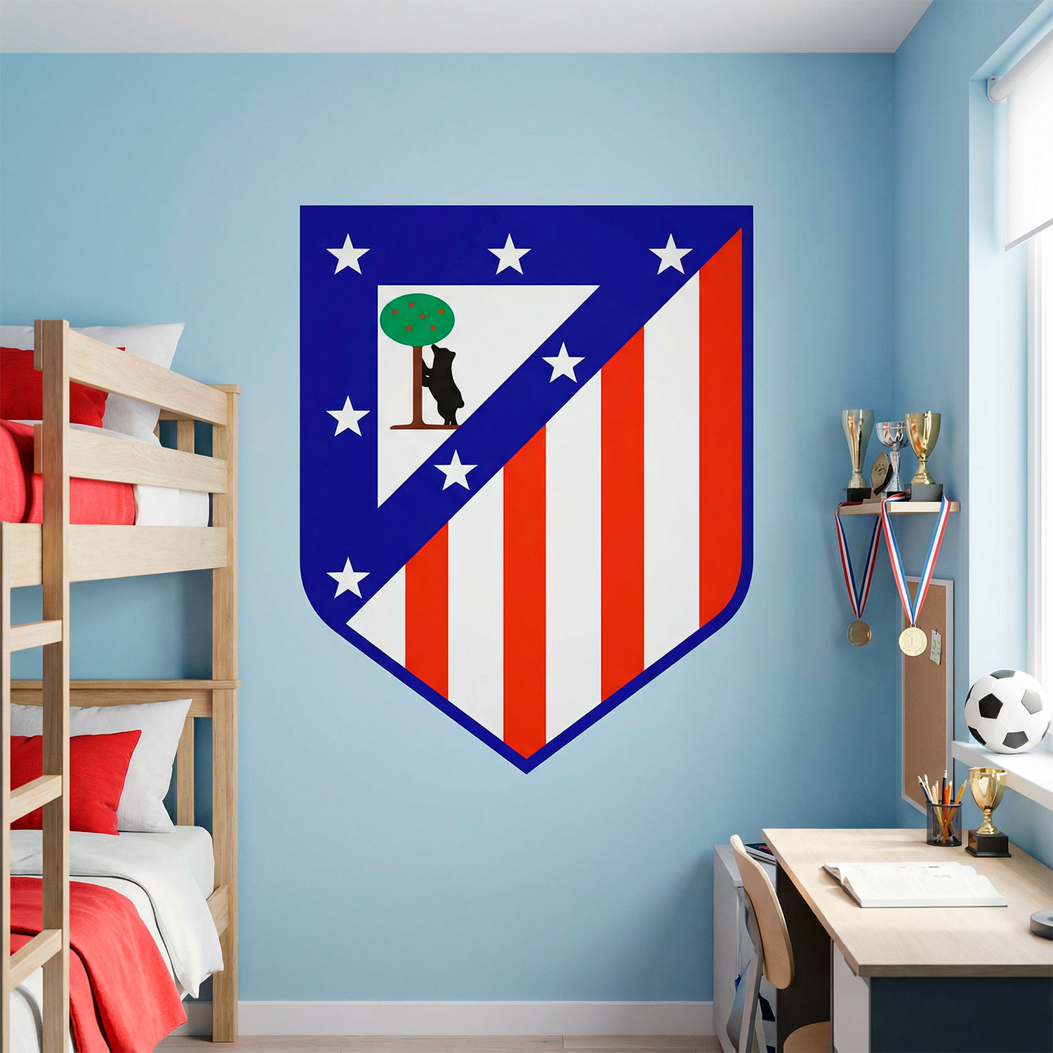 Wall Stickers: Atl&eacute;tico de Madrid shield color