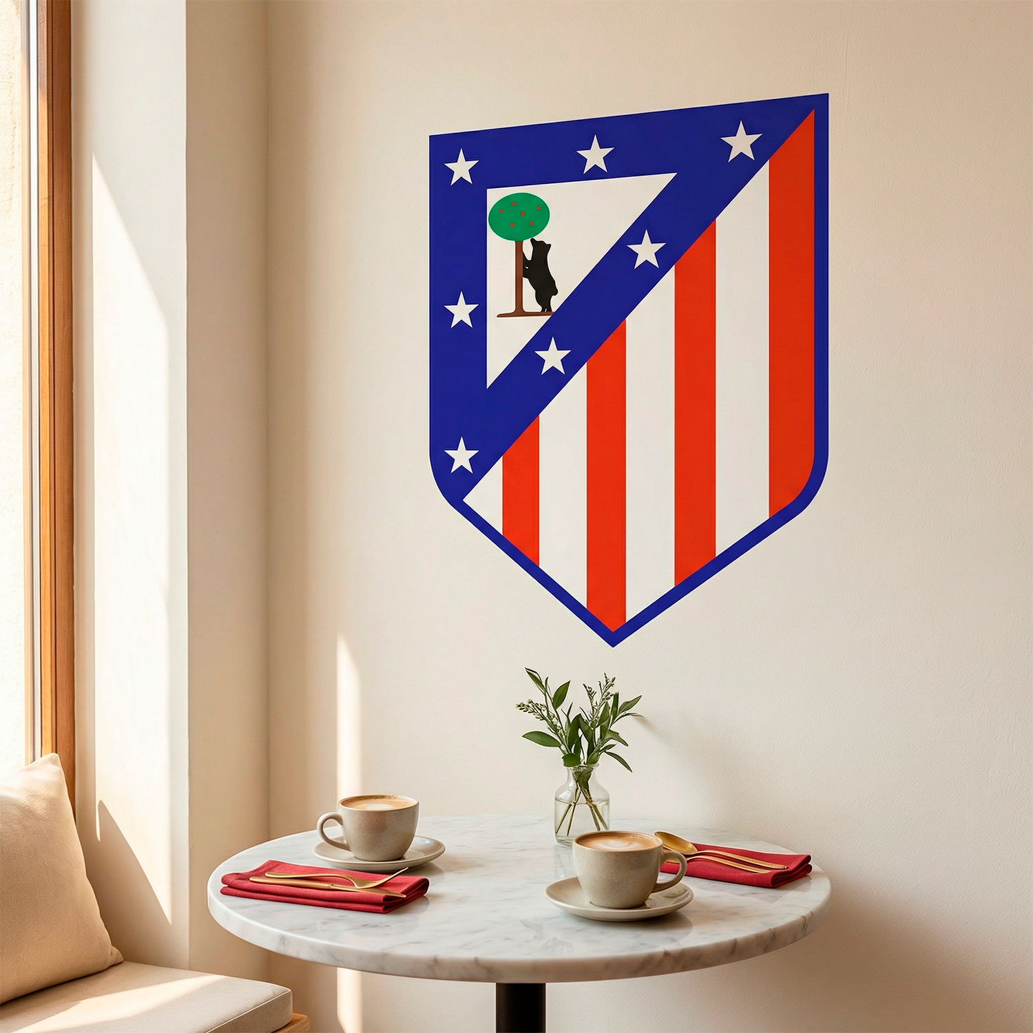 Wall Stickers: Atl&eacute;tico de Madrid shield color