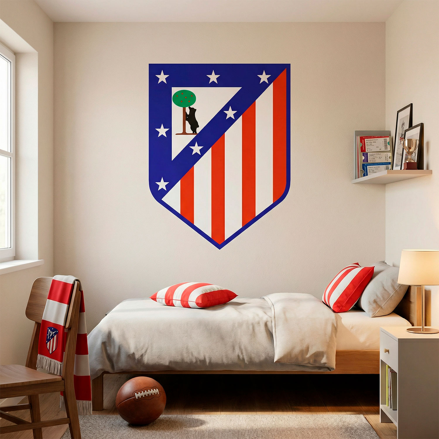 Wall Stickers: Atl&eacute;tico de Madrid shield color