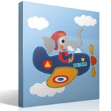Stickers for Kids: Elephant airplane pilot 4