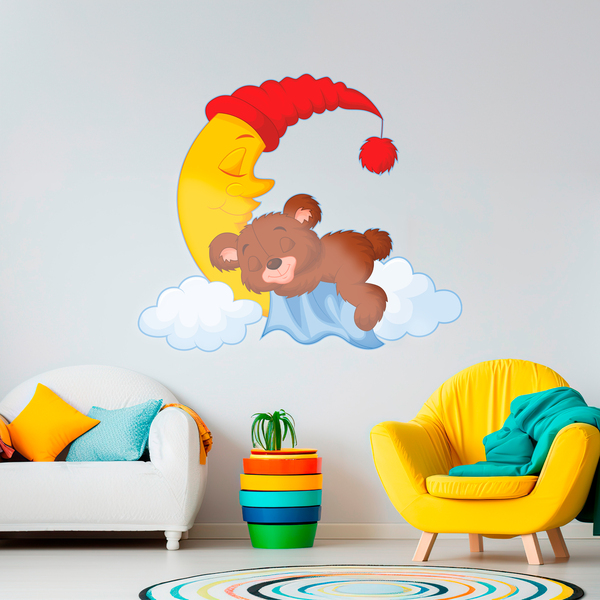 Stickers for Kids: Teddy bear dreams on the moon