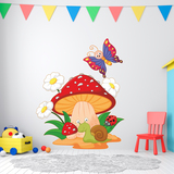 Stickers for Kids: Mushroom, daisies, snail and butterfly 5