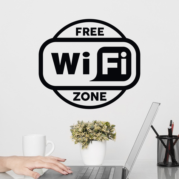 Wall Stickers: Free Wifi Zone 0