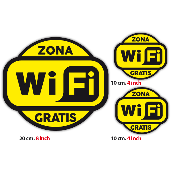 Wall Stickers Zona Wifi Gratis 2 Pack 3 Stickers