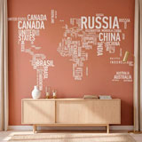Wall Stickers: Typographic world map 9