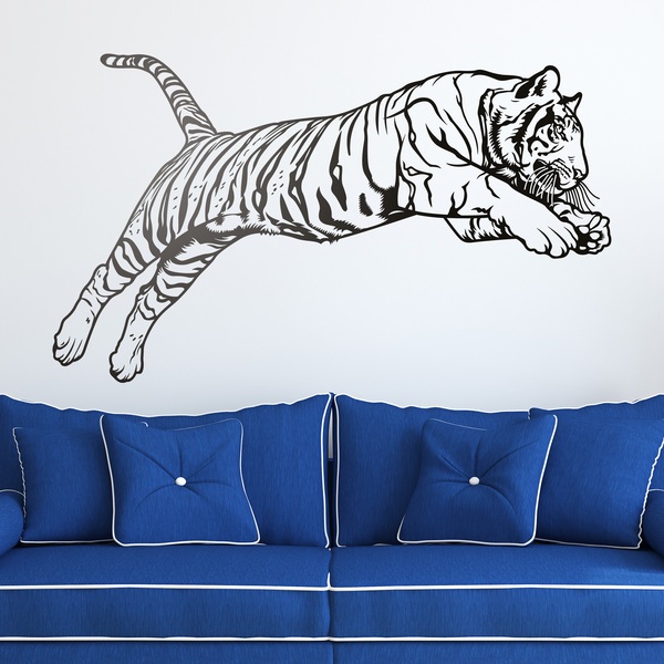 Wall Stickers: Bengal Tiger jump