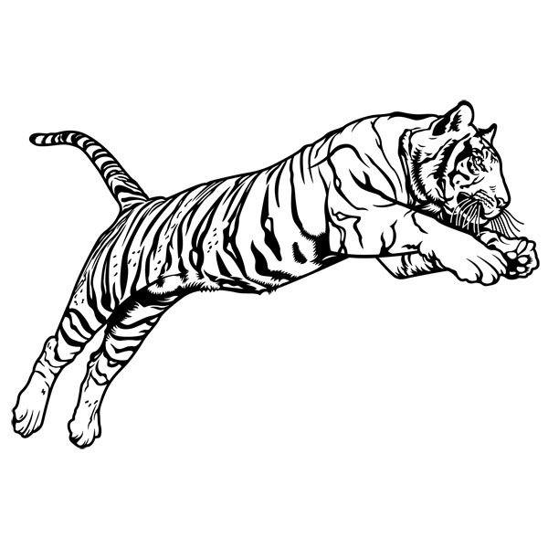 Wall Stickers: Bengal Tiger jump