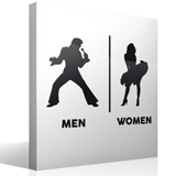 Wall Stickers: Elvis Marylin bathroom signage 3