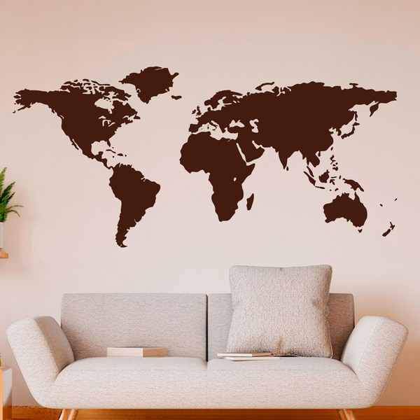Wall Stickers: World map - Silhouette