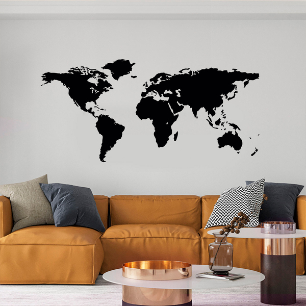 Wall Stickers: World map - Silhouette
