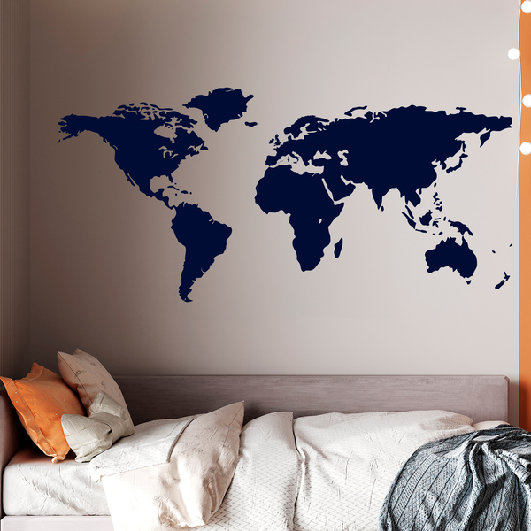 Wall Stickers: World map - Silhouette