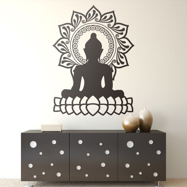 Wall Stickers: Buddha and lotus flower