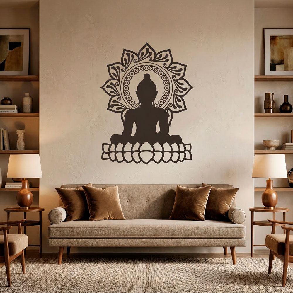 Wall Stickers: Buddha and lotus flower
