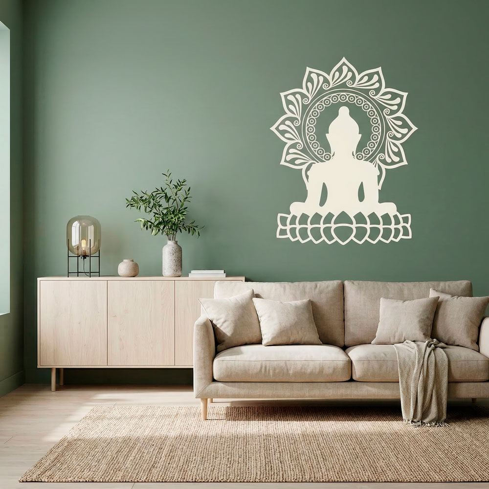 Wall Stickers: Buddha and lotus flower