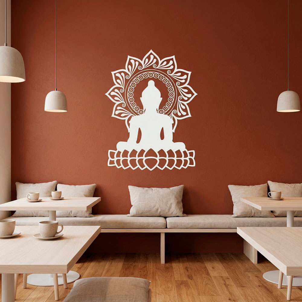 Wall Stickers: Buddha and lotus flower