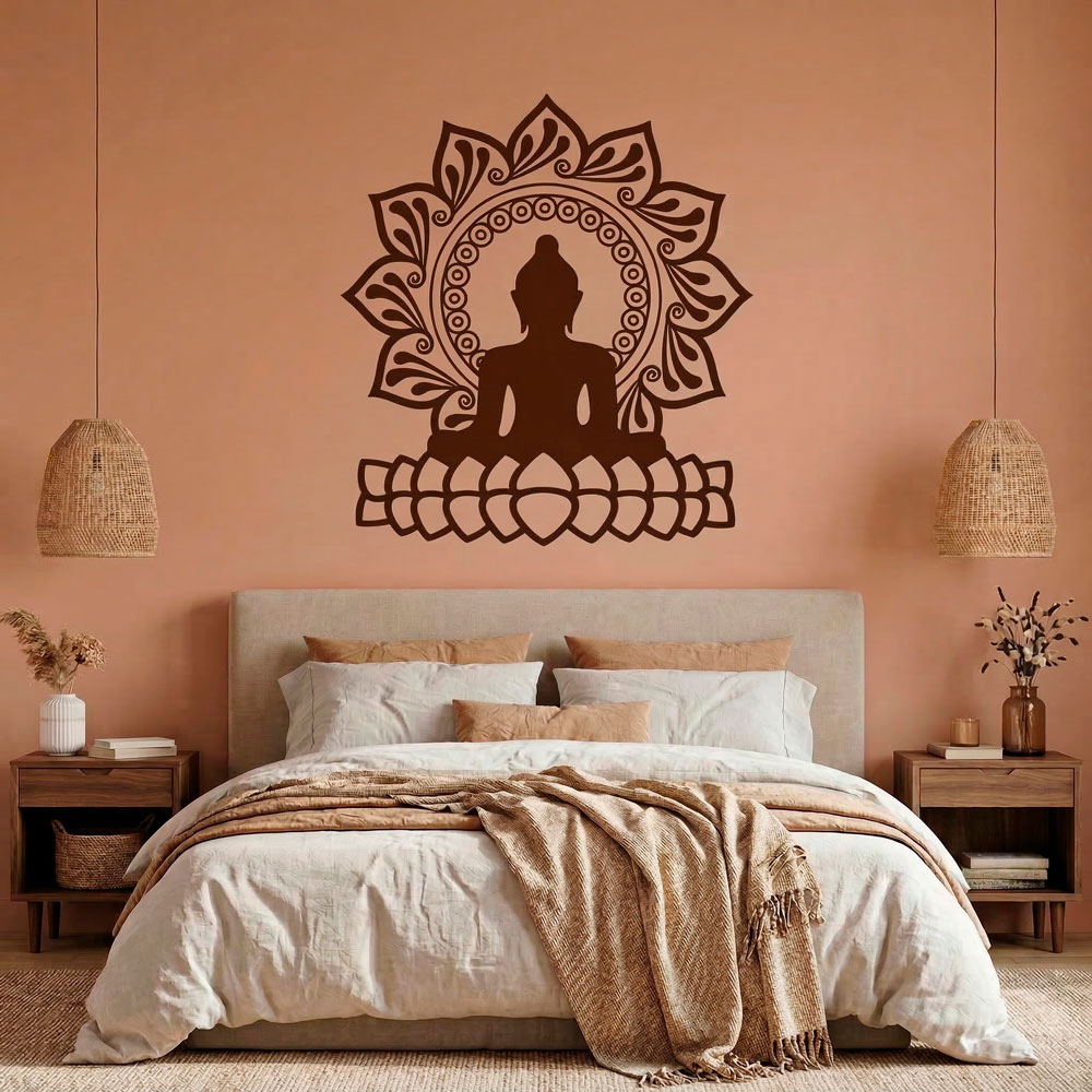 Wall Stickers: Buddha and lotus flower