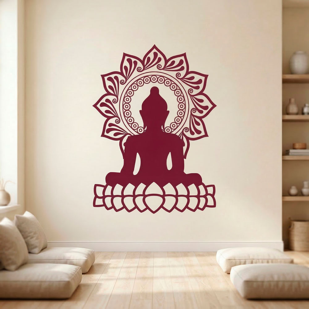 Wall Stickers: Buddha and lotus flower