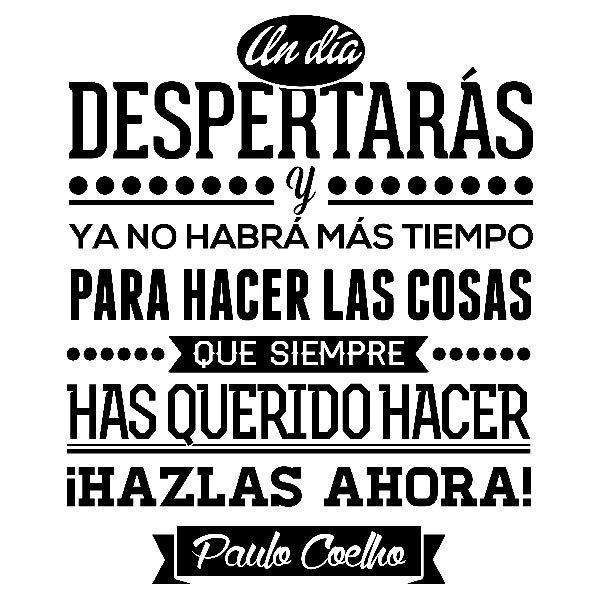 Wall Stickers: Un día despertarás... Paulo Coelho