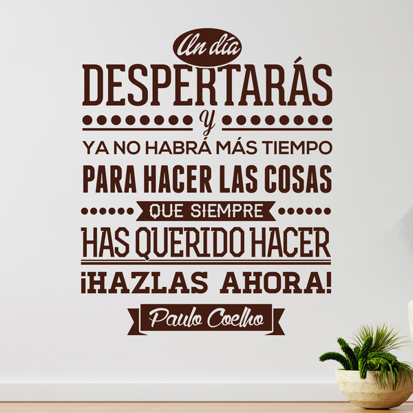 Wall Stickers: Un día despertarás... Paulo Coelho