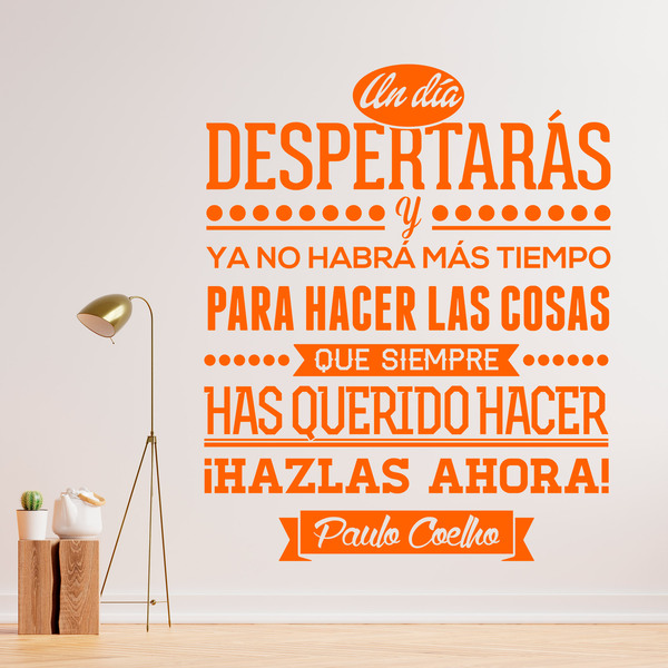 Wall Stickers: Un día despertarás... Paulo Coelho