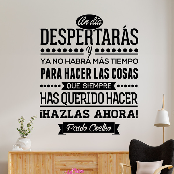 Wall Stickers: Un día despertarás... Paulo Coelho