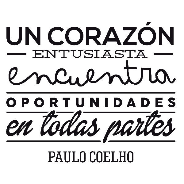 Wall Stickers: Un corazón entusiasta... Paulo Coelho