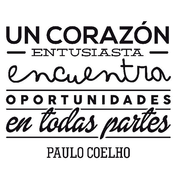 Wall Decal Un Corazon Entusiasta Paulo Coelho Muraldecal Com