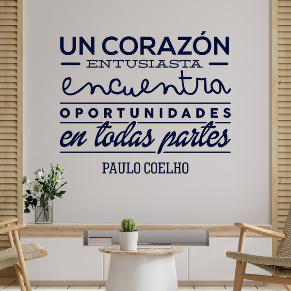 Wall Stickers: Un corazón entusiasta... Paulo Coelho