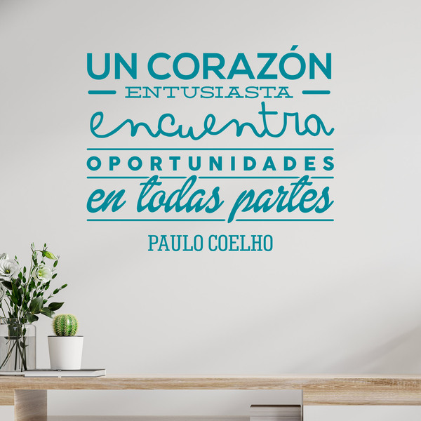 Wall Stickers: Un corazón entusiasta... Paulo Coelho