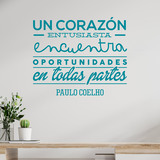 Wall Stickers: Un corazón entusiasta... Paulo Coelho 3