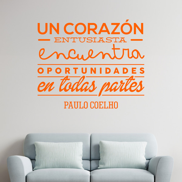 Wall Stickers: Un corazón entusiasta... Paulo Coelho