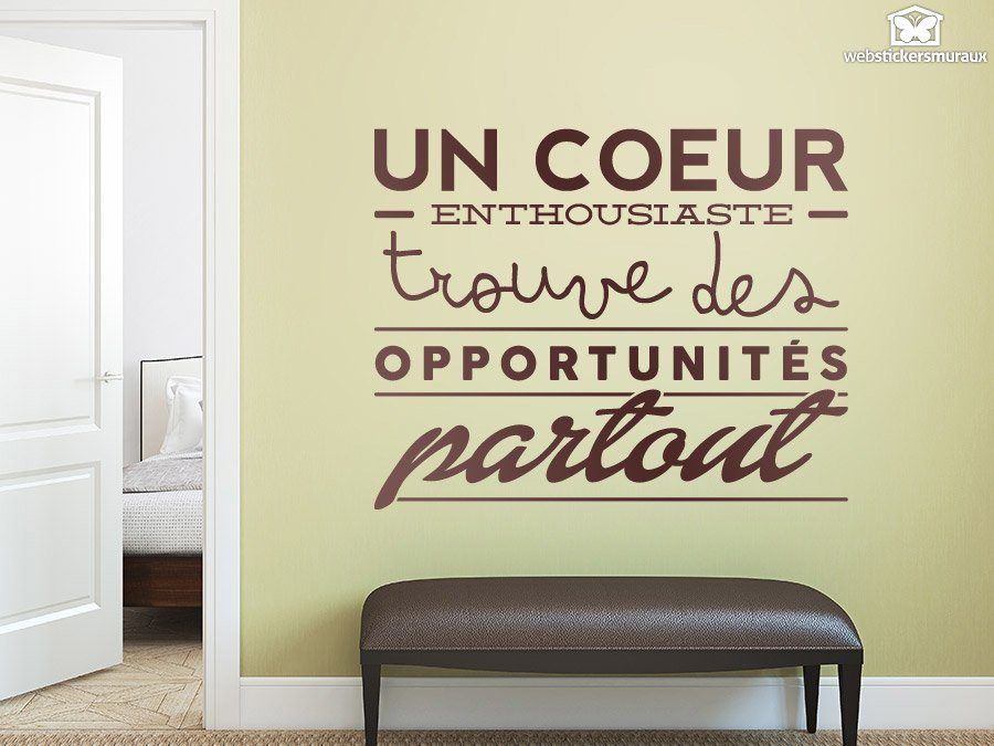 Wall Stickers: Un coeur enthousiaste... Paulo Coelho