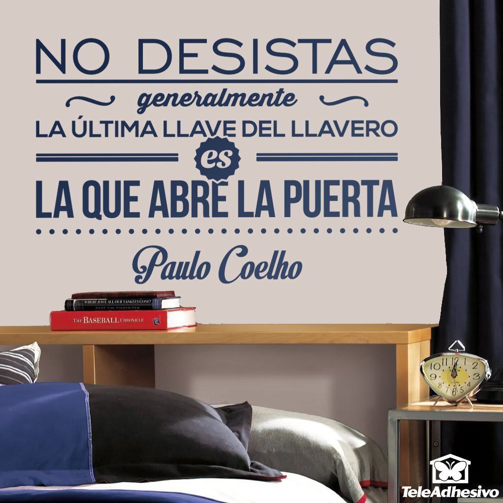Wall Stickers: No desistas - Paulo Coelho