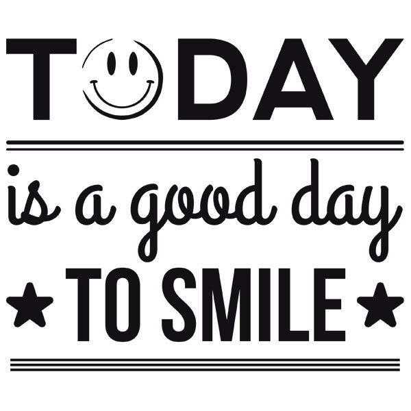 Wall Stickers: Today is a good day to smile